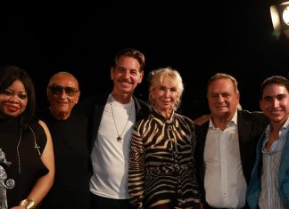 Clive Davis Memorial con Tony Renis, Trudie Styler e la famiglia del tycoon americano